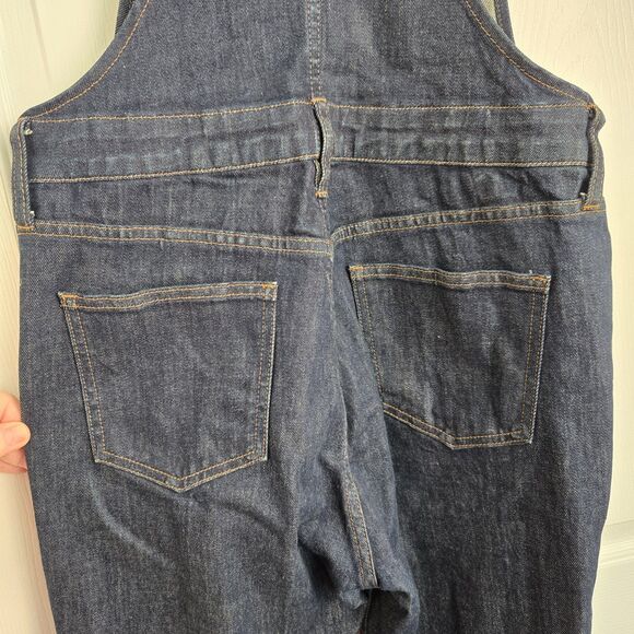 Madewell Flea Market Overalls Dark Denim Flare Leg Adjustable Straps Size Medium - Picture 6 of 11